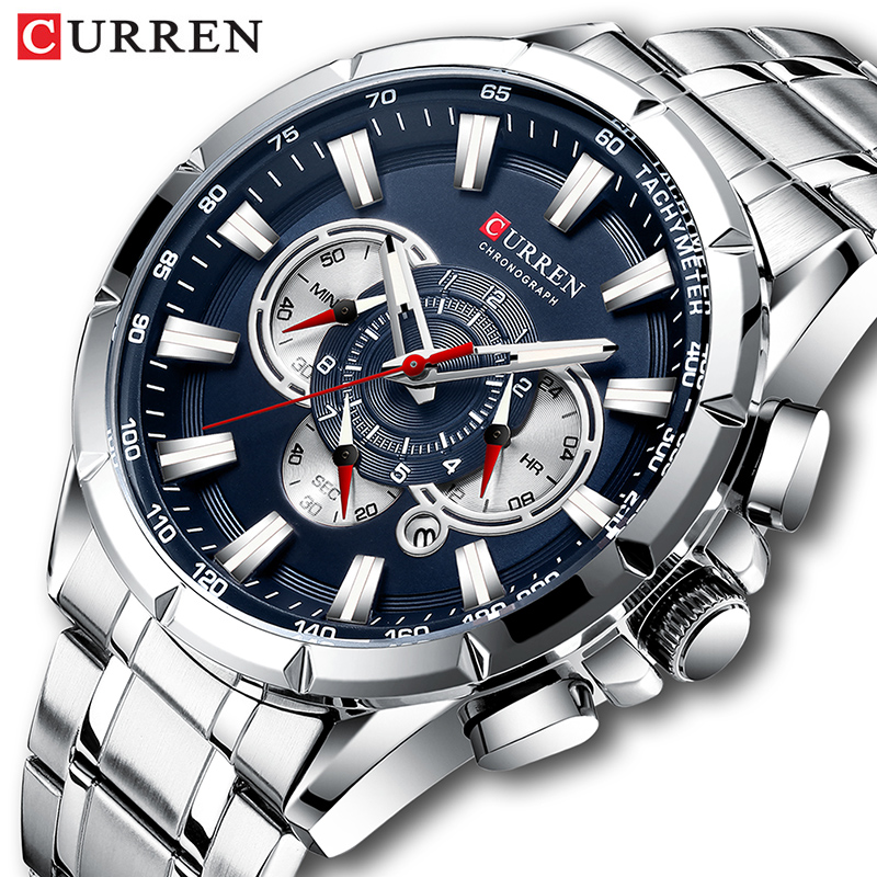 Luxury Watch Investment - CURREN 손목 시계 남자 방수 크로노