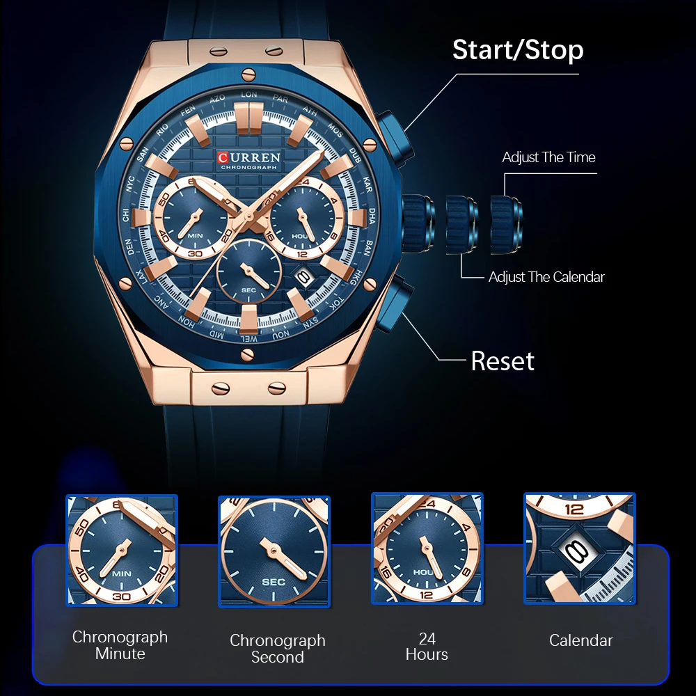 CURREN 럭셔리 브랜드 하이 퀄리티 크로노그래프 야 - Luxury Watch Investment 리뷰 및 가격